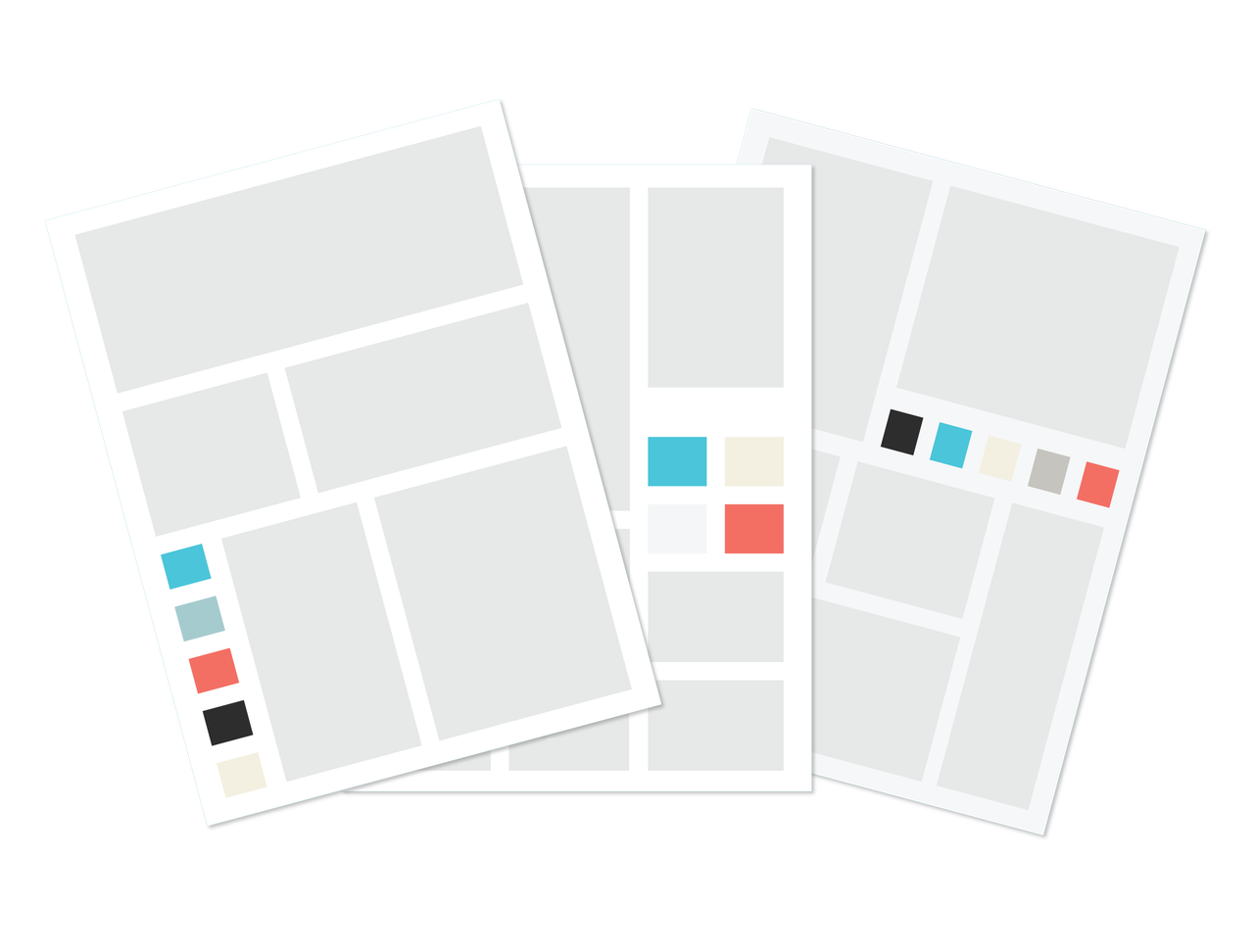 Illustration of mood boards for guest-ready rooms