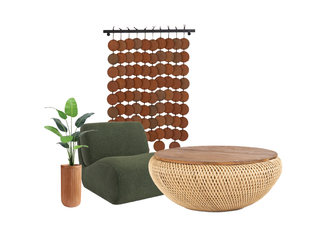 Collected and layered boho styling accents