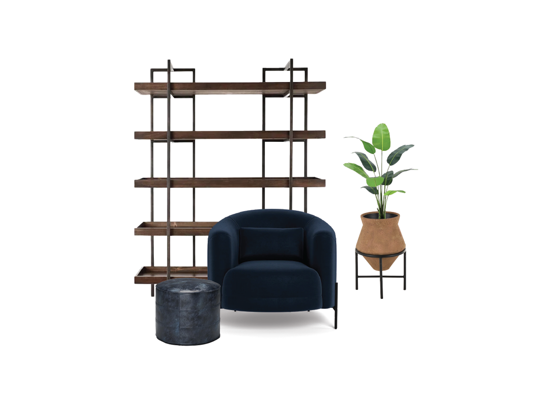 Edgy and functional industrial styling accents